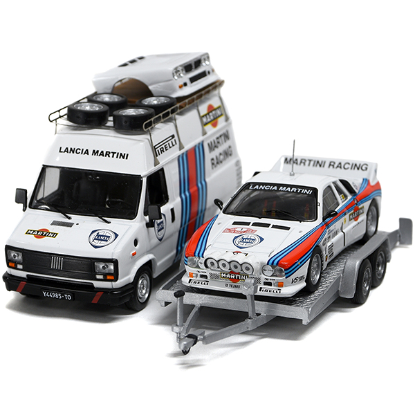 1/43 LANCIA純正037 Rally&MARTINI RACINGトランスポーターミニチュアモデル