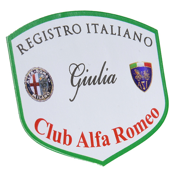 REGISTRO Italiano GIULIA Club Alfa Romeoステッカー(Large)