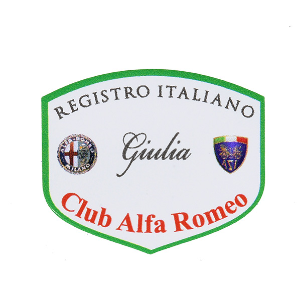 REGISTRO Italiano GIULIA Club Alfa Romeoステッカー(Small)