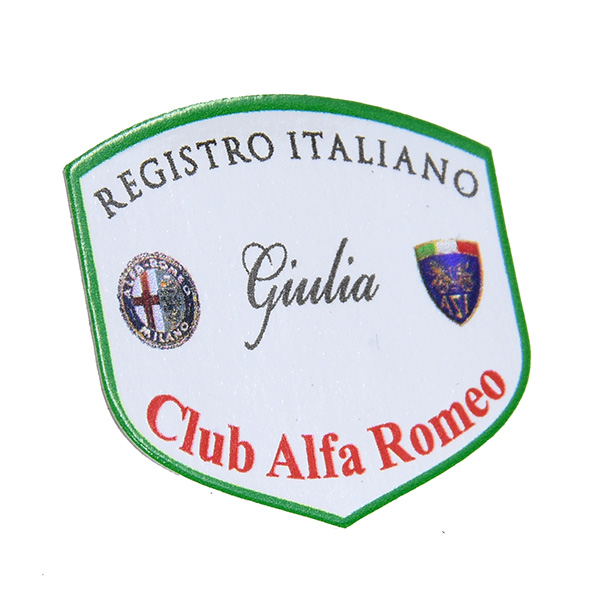REGISTRO Italiano GIULIA Club Alfa Romeoステッカー(Small)