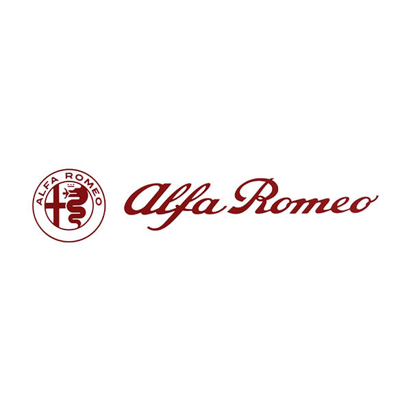 Alfa Romeoロゴ& Newエンブレムステッカー(レッド/切り文字タイプ/172mm)
