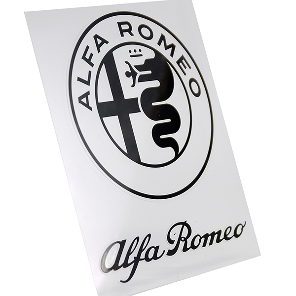 Alfa Romeo New Emblem & New Logo Stickers Set(Black)