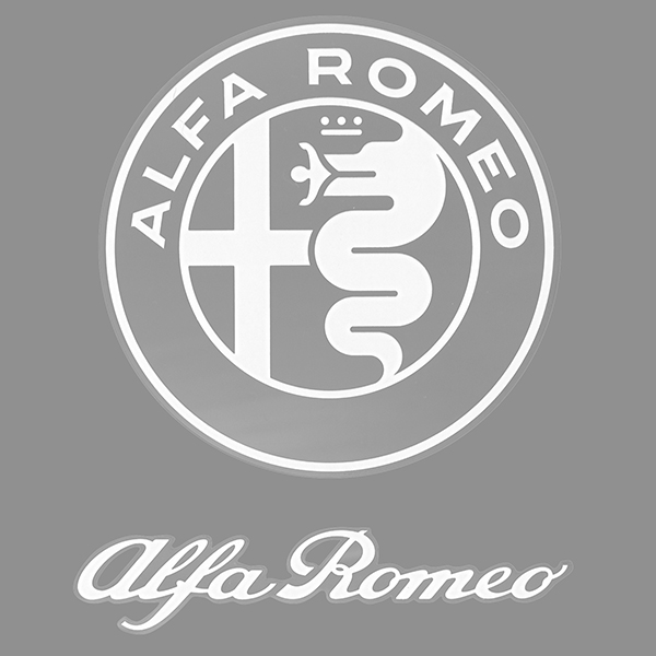 Alfa Romeo Newエンブレム&ロゴステッカー(ホワイト/クリアベース)