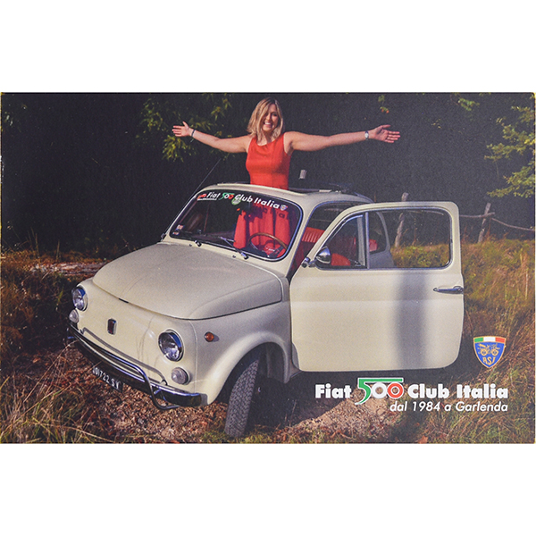 FIAT 500 CLUB ITALIA ポストカード(ブラウン)