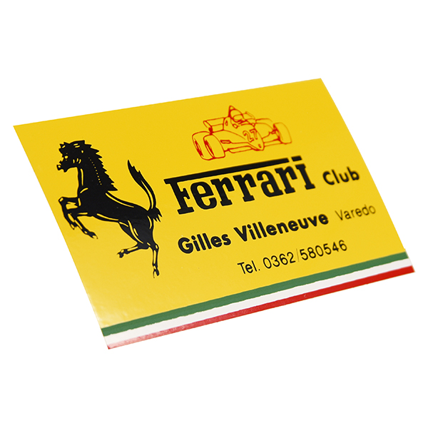Ferrari Club Gilles Villeneuve Sticker