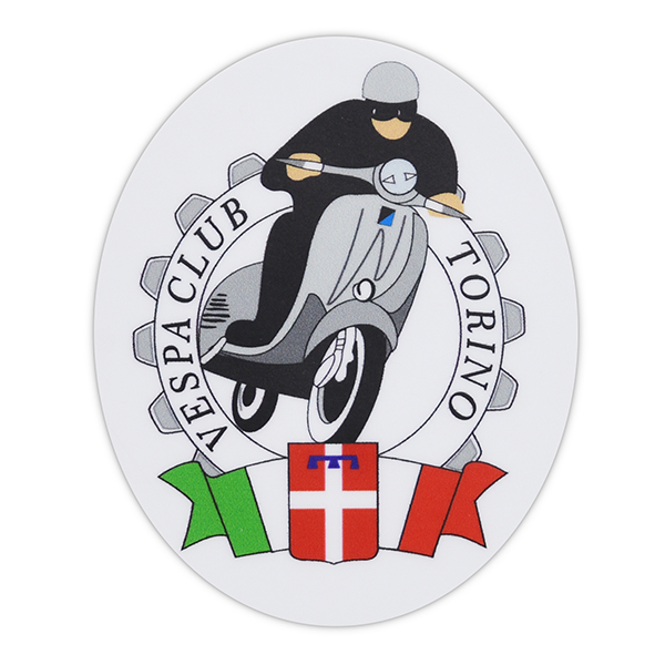 Vespa Club Torinoオーバル型ステッカー