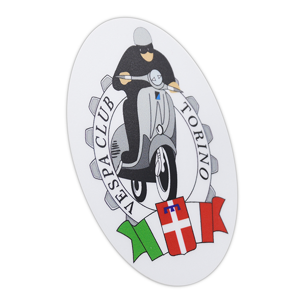 Vespa Club Torino Oval Shaped Sticker