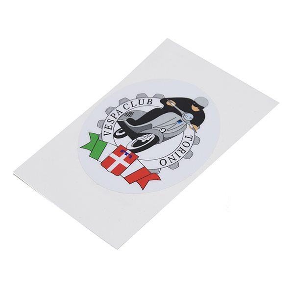 Vespa Club Torino Oval Shaped Sticker