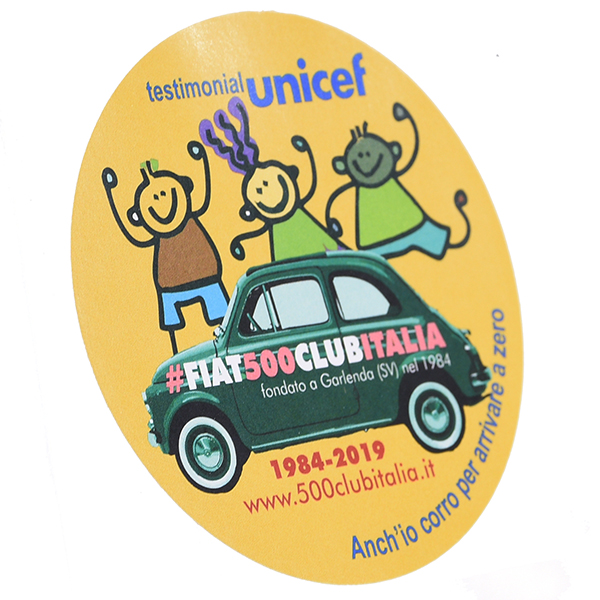 FIAT 500 CLUB ITALIA UNICEF 2019 Sticker(Green)