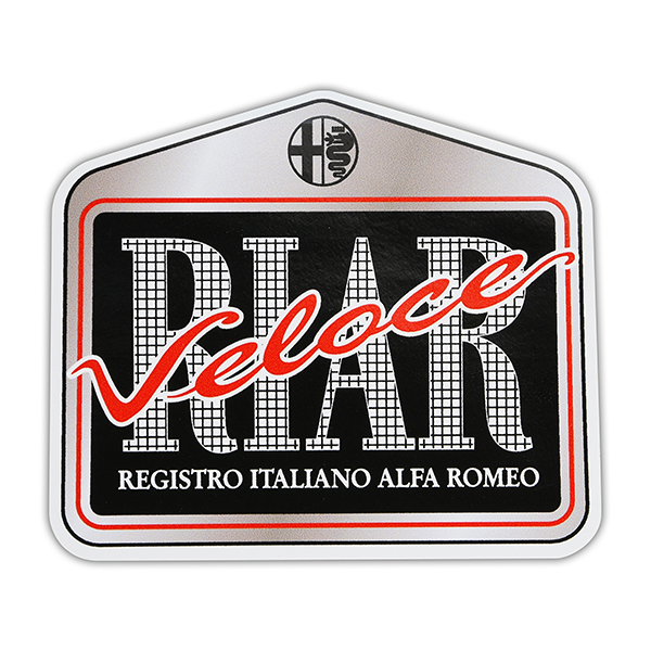 Registro Italiano Alfa Romeo Veloceステッカー(Medium)