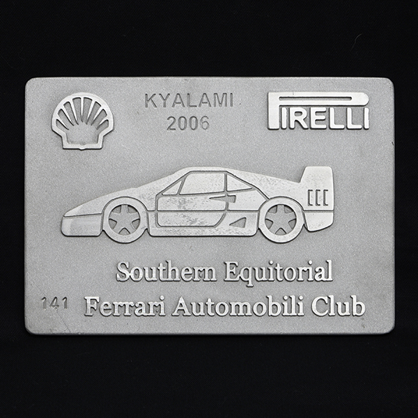 Ferrari AUTOMOBILI CLUB Southern Equitorialアルミプレート