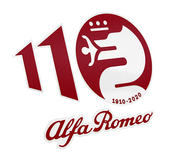 Alfa Romeo 110anni Memorial Sticker(Red) 