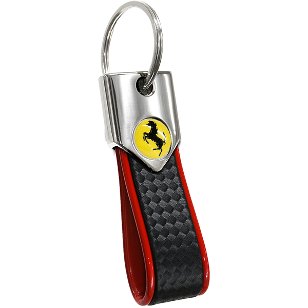 Ferrariエンブレムキーリング(カーボンルック)