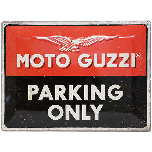 Moto Guzziオフィシャルサインボード-PARKING ONLY-