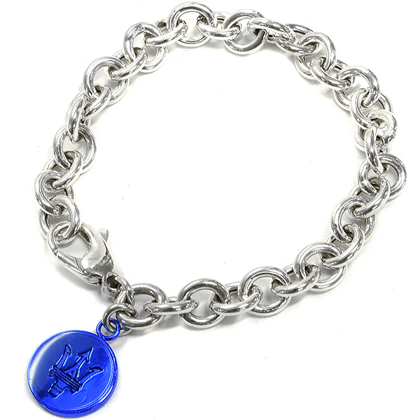 MASERATI Silver Bracelet(Blue Trident)