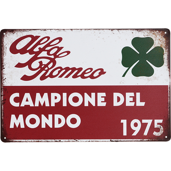 Alfa Romeo Campione del Mondoヴィンテージスタイルサインボード