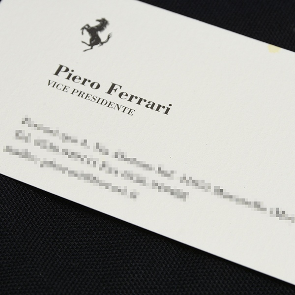 Piero Ferrari Business Card