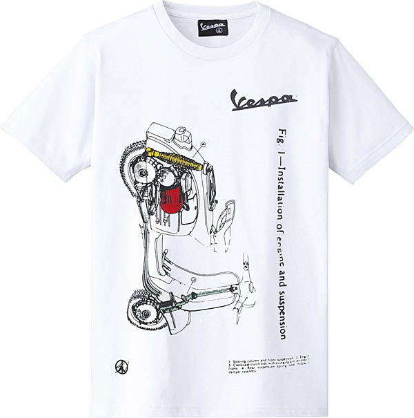 Vespaオフィシャル ショーン・ワザースプーンコラボレーションTシャツ