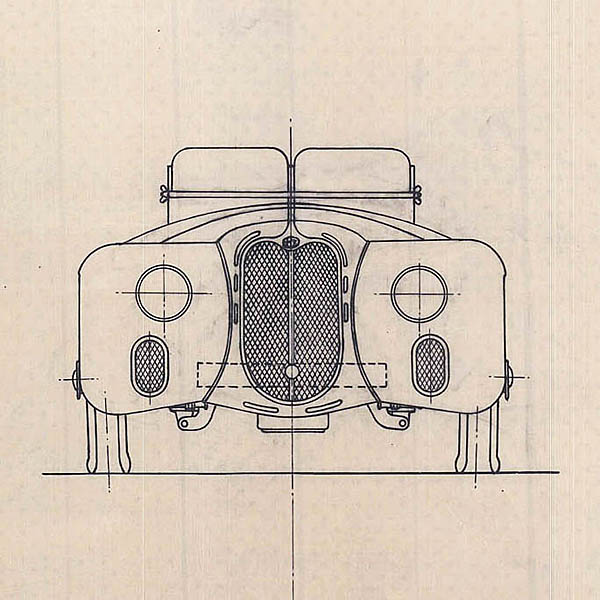 Alfa Romeo 6C 2500 SS ala spessa Turing 1939 Blue Drawing Print