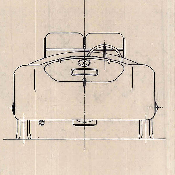 Alfa Romeo 6C 2500 SS ala spessa Turing 1939 Blue Drawing Print