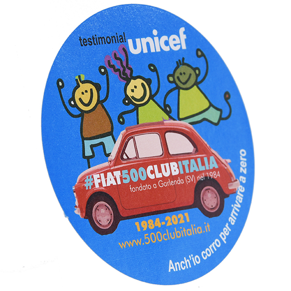 FIAT 500 CLUB ITALIA UNICEF 2021ステッカー