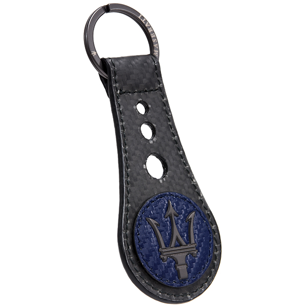 MASERATI Official Carbon & Leather Keyring