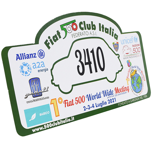 FIAT 500 CLUB ITALIA World Wide Meeting 2021ナンバープレートカバー