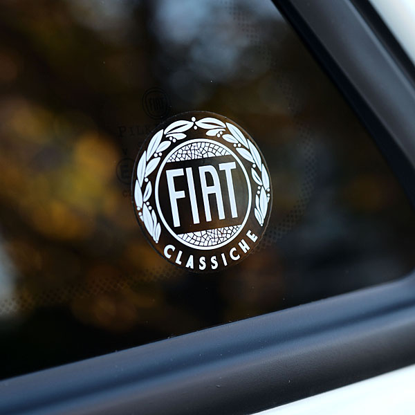 FIAT Classicheステッカー(ホワイト/クリアベース)