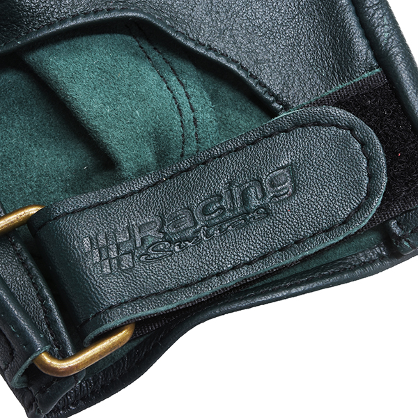 Vespa Official Leather Driving Gloves-Racing Sixty-(Green)
