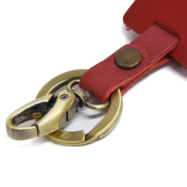 Vespa Official Leather Keyring-Racing Sixty-(Red)