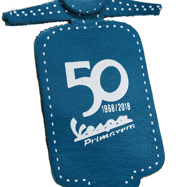 Vespa Official Primavera 50th Anni Leather Keyring