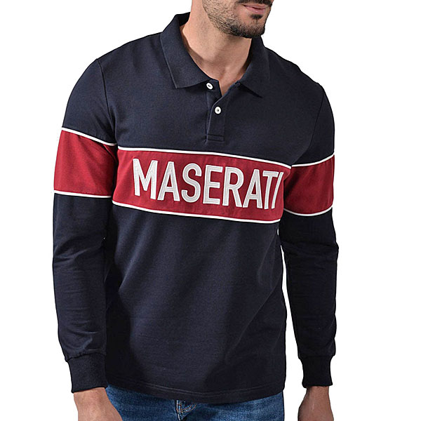 MASERATI Official CLASSICHE Stripe Polo shirts