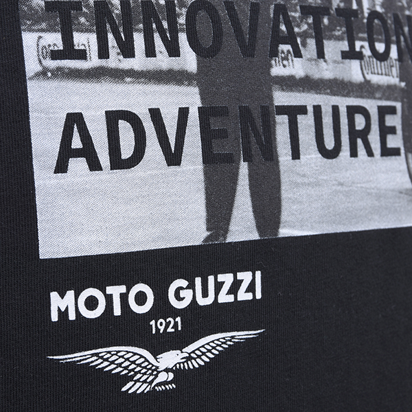 Moto Guzzi Timberland Collaboration Back Front Graphic T-Shirts(Black)