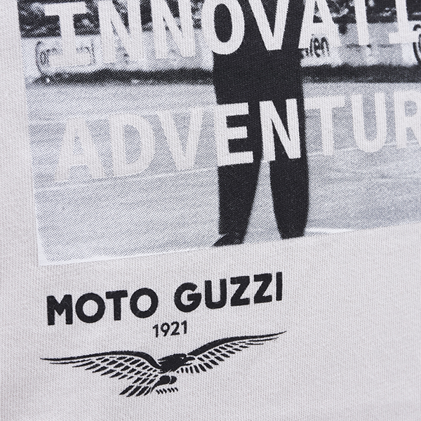 Moto GuzziオフィシャルTimberlandコラボレーションフロントグラフィックTシャツ(ホワイト)