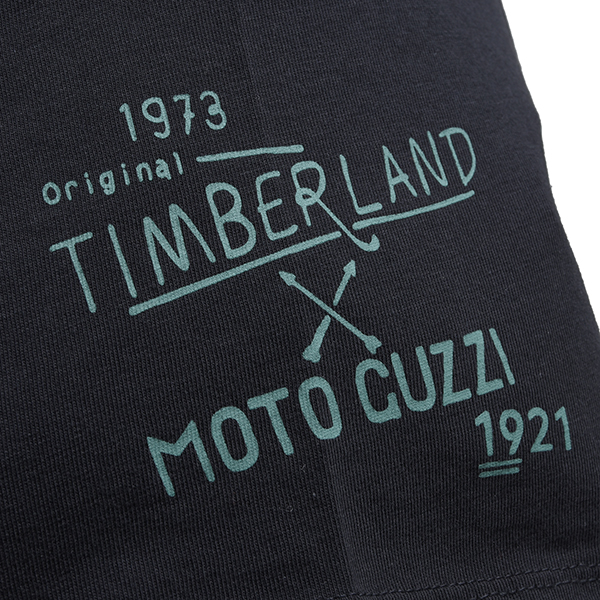 Moto Guzzi Timberland Collaboration Back Print T-Shirts(Black)