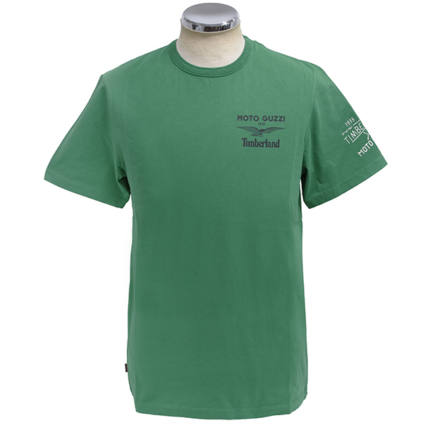 Moto GuzziオフィシャルTimberlandコラボレーションバックプリントTシャツ(グリーン)