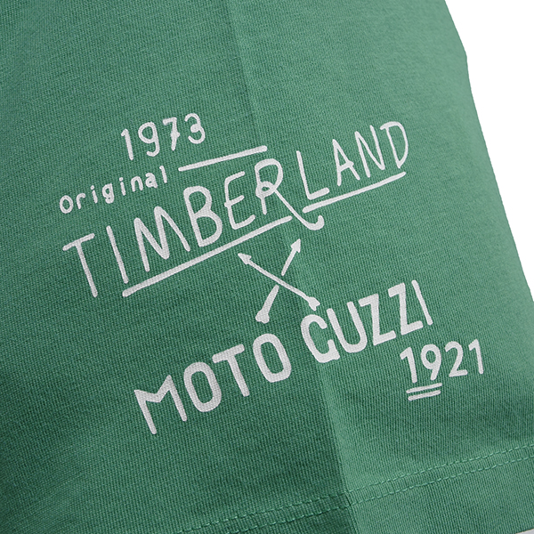 Moto Guzzi Timberland Collaboration Back Print T-Shirts(Green)