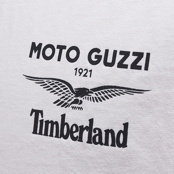 Moto Guzzi Timberland Collaboration Back Print T-Shirts(White)