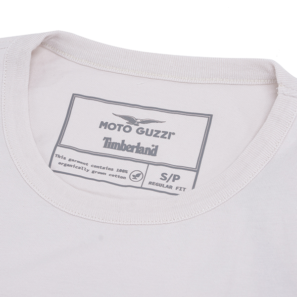 Moto Guzzi Timberland Collaboration Back Print T-Shirts(White)