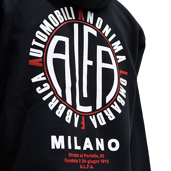 Alfa Romeo A.L.F.A. MILANOフーディー(ブラック)