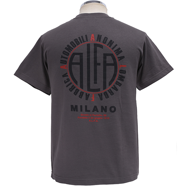 Alfa Romeo A.L.F.A. MILANO Tシャツ(チャコール)<br><font size=-1 color=red>06/01到着</font>