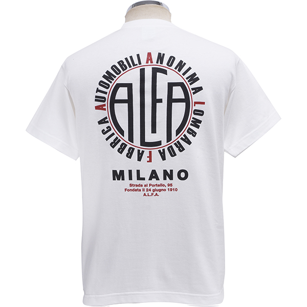 Alfa Romeo A.L.F.A. MILANO Tシャツ(ホワイト)<br><font size=-1 color=red>06/01到着</font>