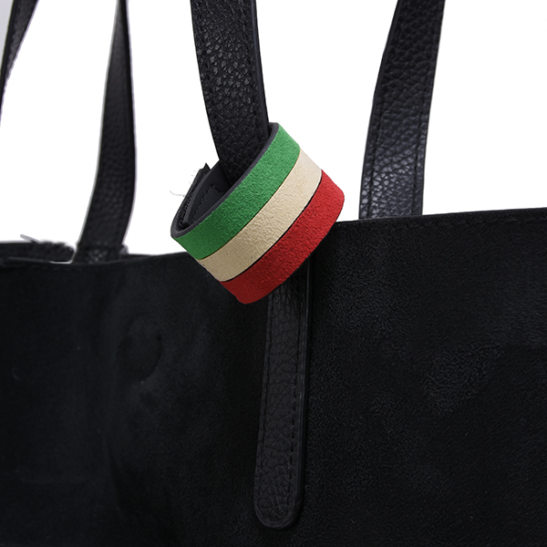 Italian Flag Alcantara Ring Belt