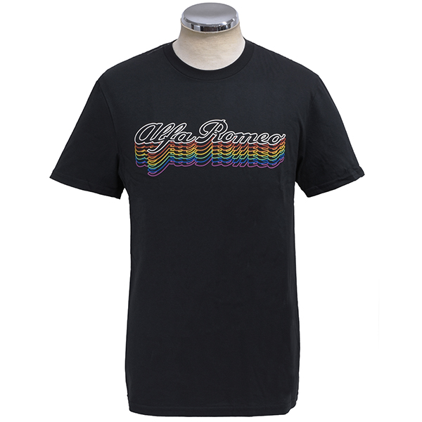 Alfa Romeo Official Rainbow Graphic Logo T-shirts