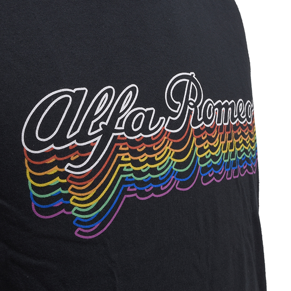 Alfa Romeo Official Rainbow Graphic Logo T-shirts