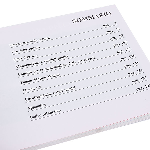 LANCIA Genuine Thema Owner's Manual (Italian)