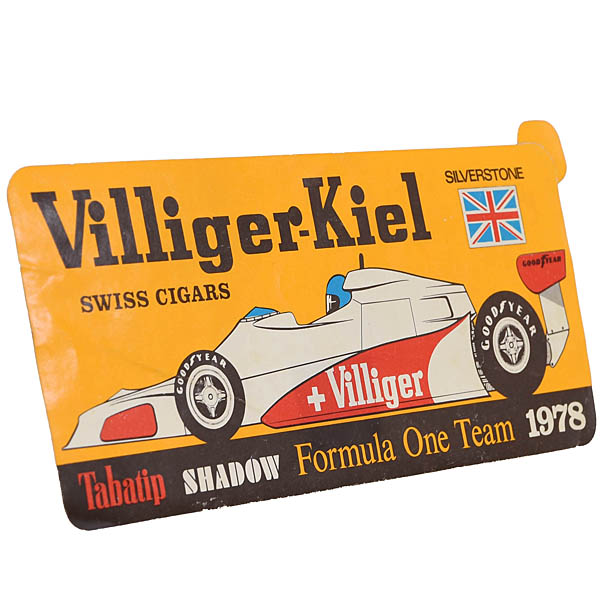 VILLIGER TABATIP SHADOW DN9 F1 TEAM SilverStone GP 1978 Original Sticker