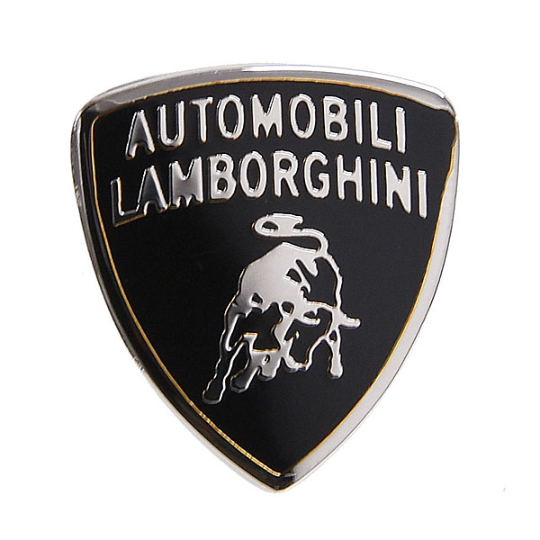 Lamborghini Emblem Pin Badge (Silver/Large)