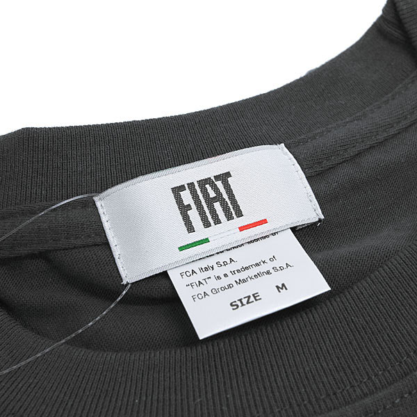 FIAT Official 500 Writing Print T-shirt (Dark Gray)