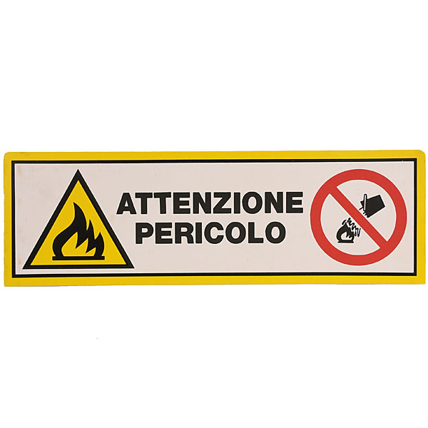 Italian Warning Plate (Yellow)
